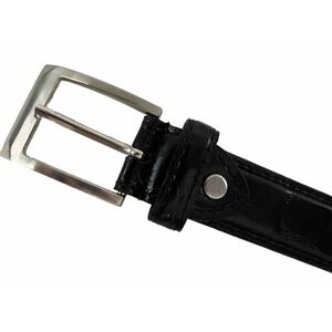 Joseph Abbott Belt Full Grain Italian Genuine Leather Men Med 34 Black